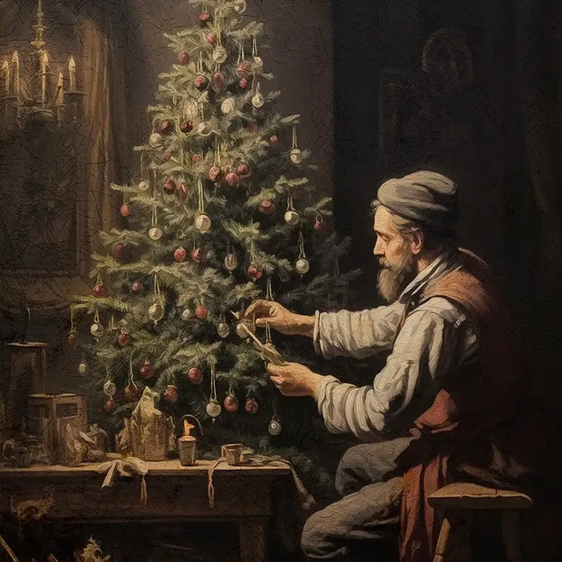 Christmas Toy Maker Portrait Art Print