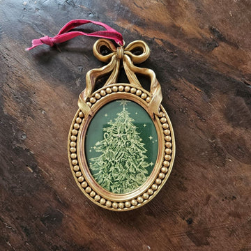 Gold Frame with Bow Ornament