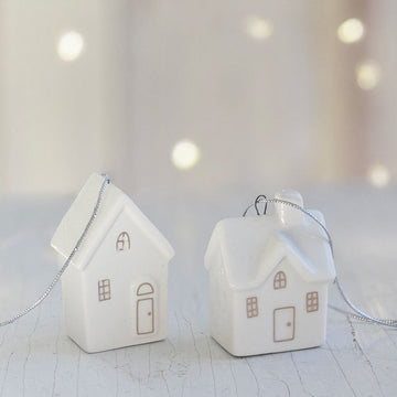 Little Ceramic House Ornaments