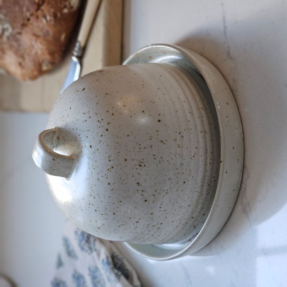 Rustic French Butter Dish with Dome