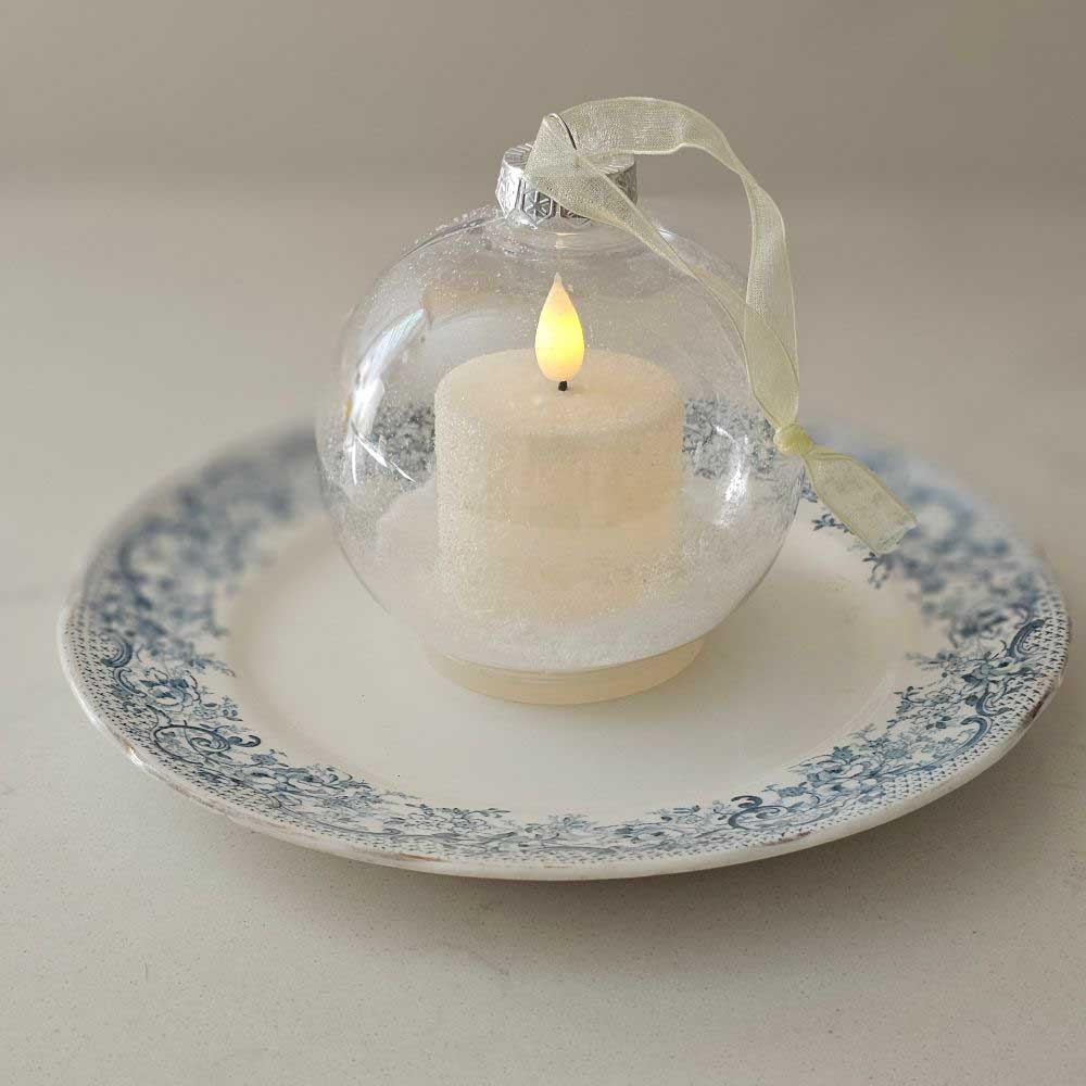 Snow Globe Candle Ornament
