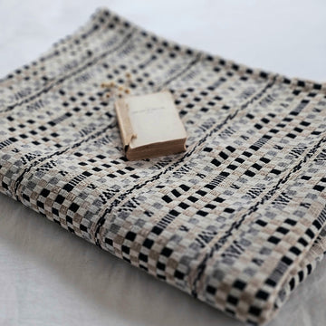 Welsh Inspired Throw Blanket, Cream, Tan and Black