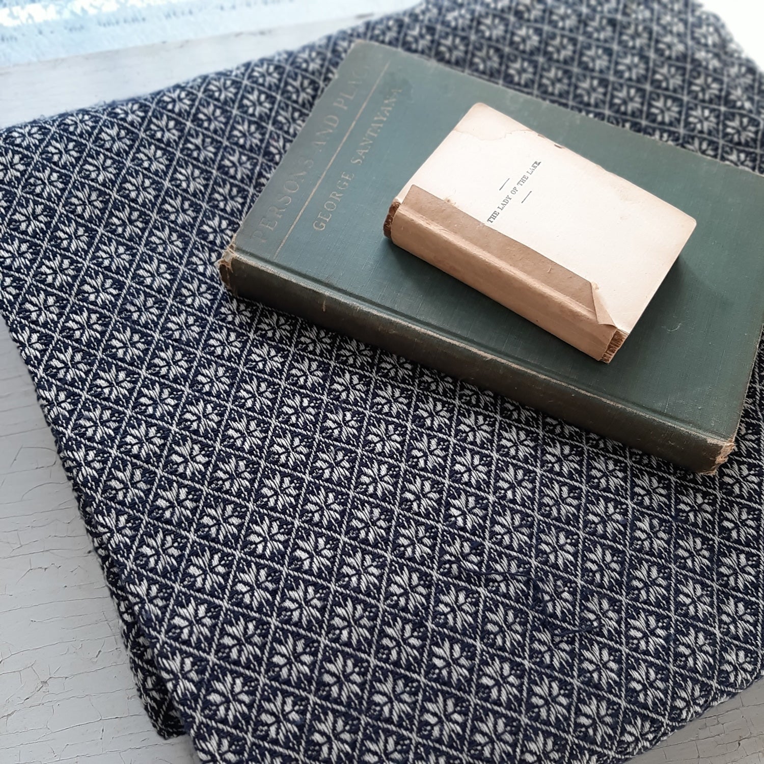 Welsh Inspired Throw Blanket, Navy