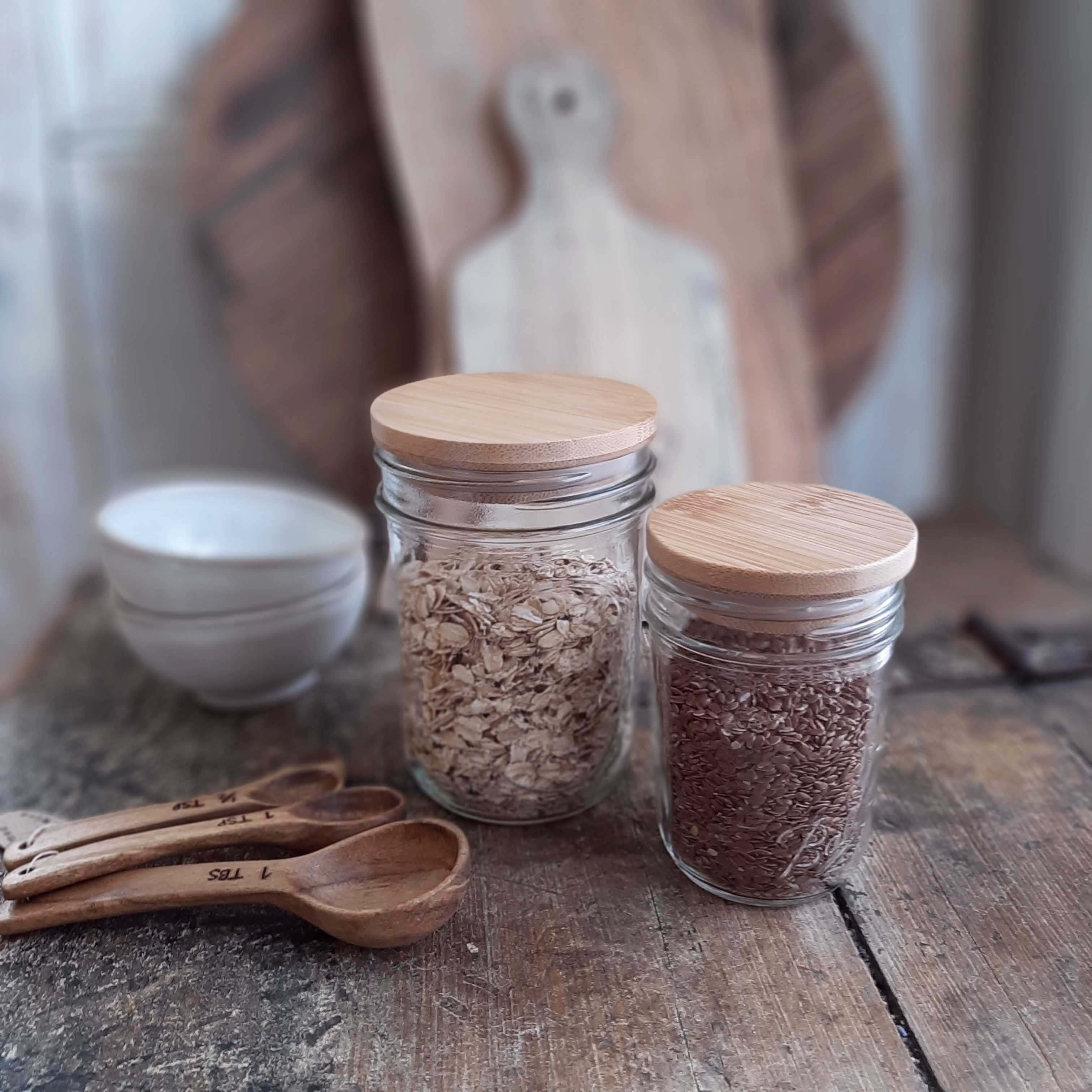 Wood Mason Jar Lids