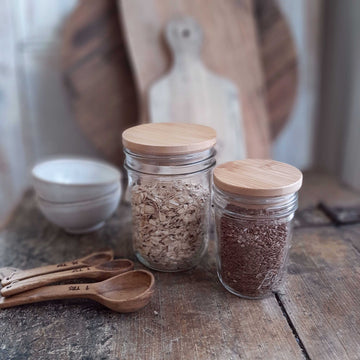 Wood Mason Jar Lids